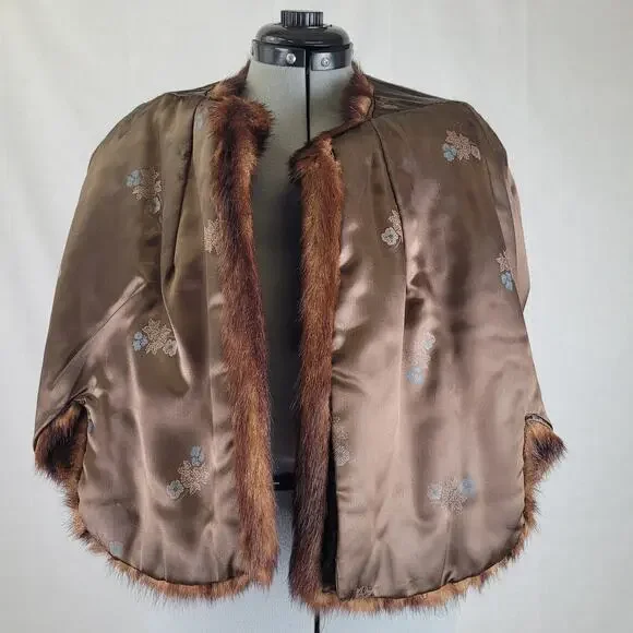 1950s Larchmont Furriers Mink Fur Stole Wrap Shawl - Picture 7 of 9